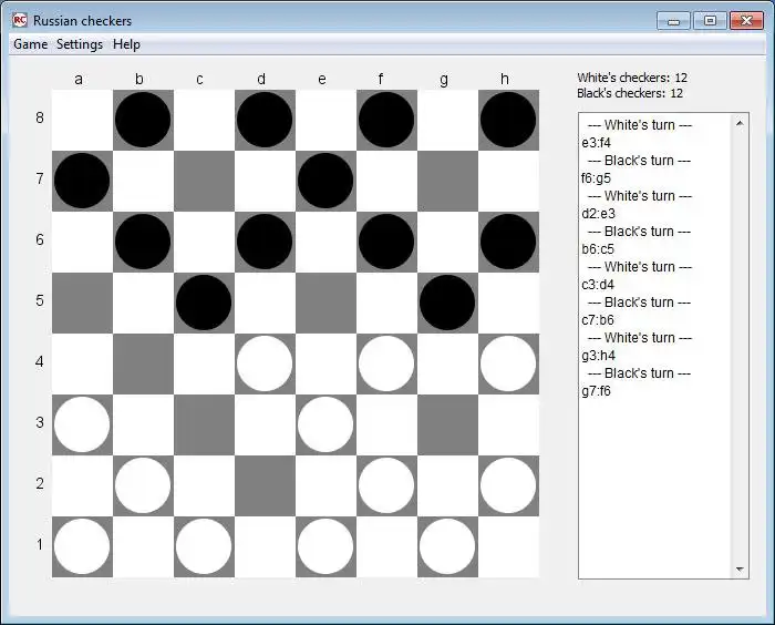 Загрузите веб-инструмент или веб-приложение Russian Checkers для работы в Windows онлайн через Linux онлайн