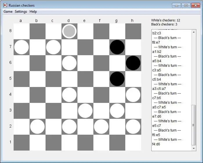 Загрузите веб-инструмент или веб-приложение Russian Checkers для работы в Windows онлайн через Linux онлайн