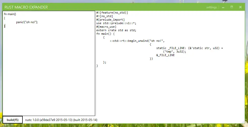 Download web tool or web app RustMacroExpander