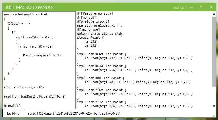 Download web tool or web app RustMacroExpander