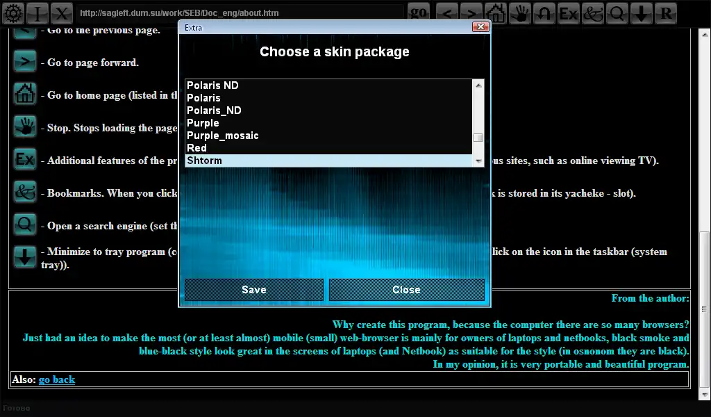 Download web tool or web app Saglefts Elemental Browser