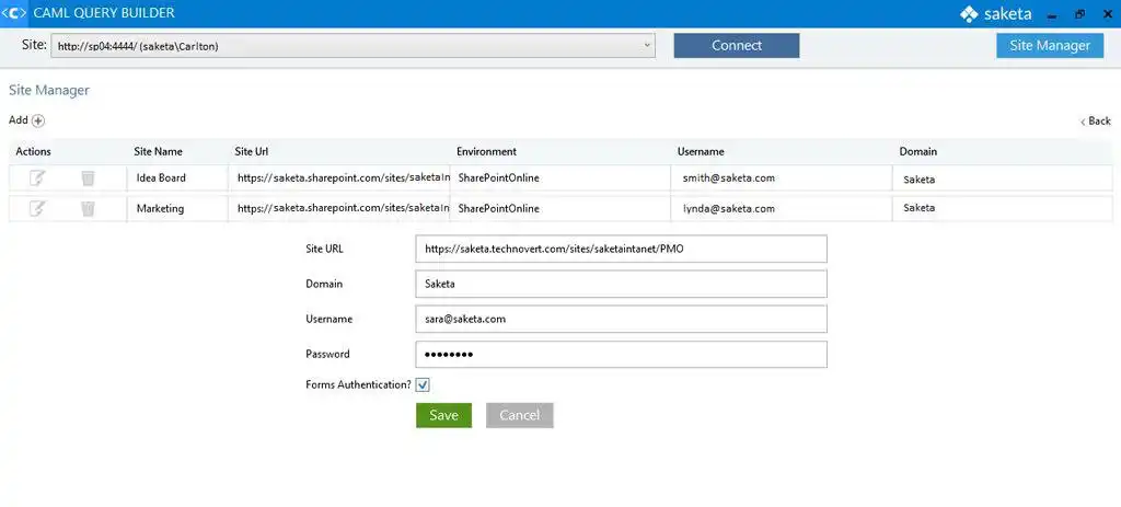 Unduh alat web atau aplikasi web Pembuat Kueri Saketa SharePoint CAML