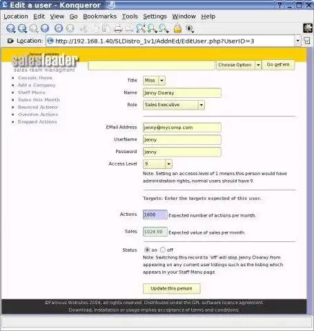 Download webtool of webapp SalesLeader