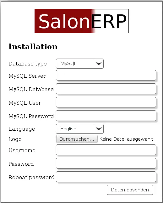 웹 도구 또는 웹 앱 다운로드 SalonERP