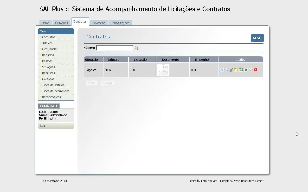 הורד כלי אינטרנט או אפליקציית אינטרנט SAL - Sist. Acompanhamento Licitações