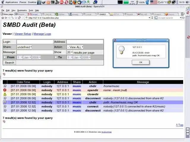 Download web tool or web app Samba Audit