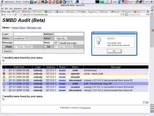 Unduh alat web atau aplikasi web Samba Audit