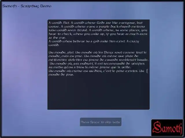 ดาวน์โหลดเครื่องมือเว็บหรือเว็บแอป Samoth เพื่อทำงานใน Linux ออนไลน์