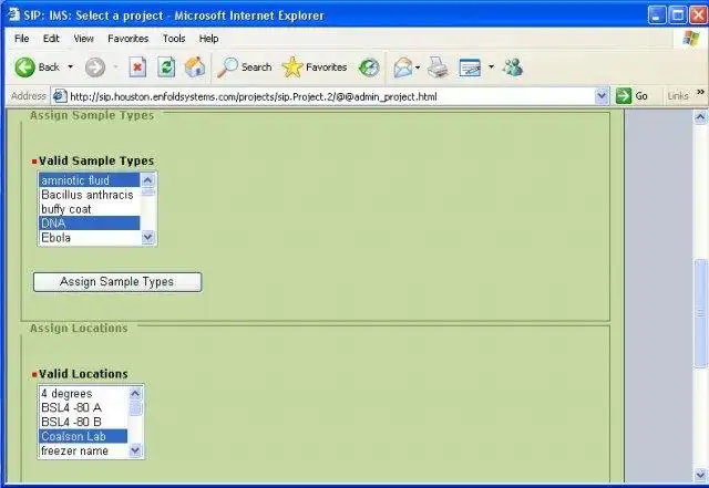 Faça o download da ferramenta da web ou do aplicativo da web Sample Inventory Program (SIP)