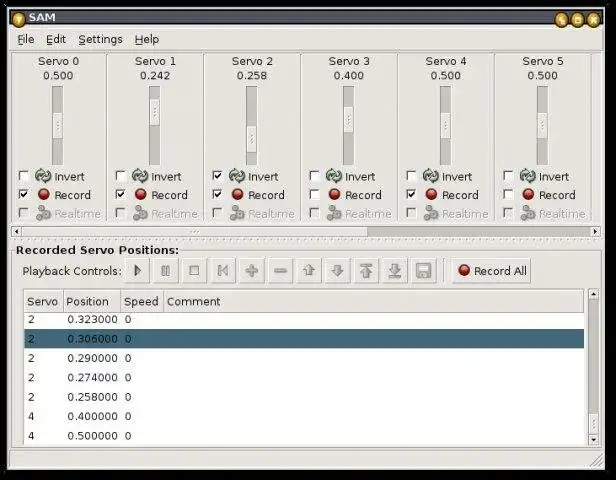 Download web tool or web app SAM (Servo Actuation Manipulator)