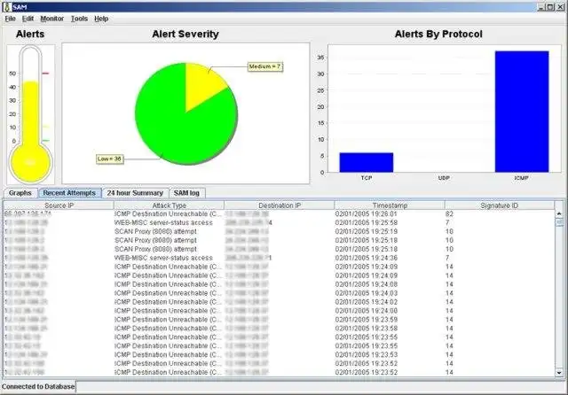 Download web tool or web app SAM - Snort Alert Monitor