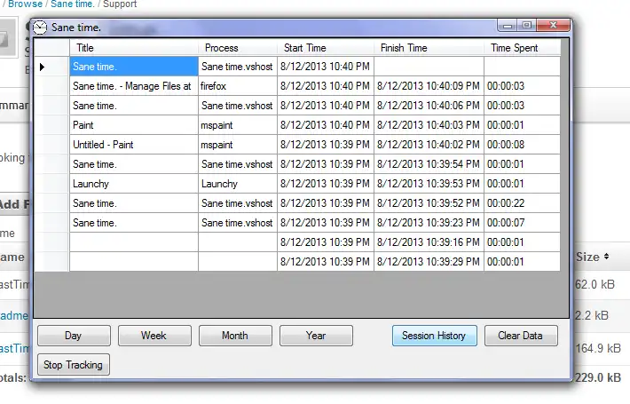 Download webtool of webapp Sane time.