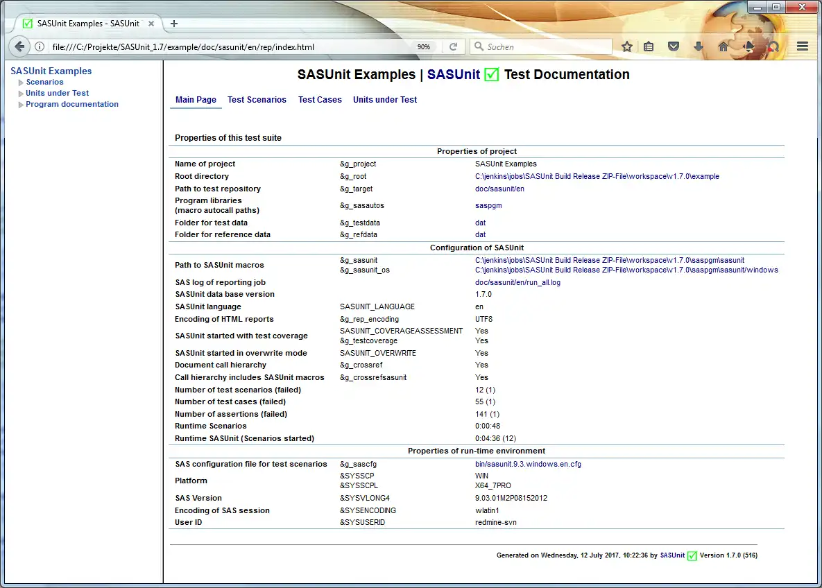 Download webtool of web-app SASUnit