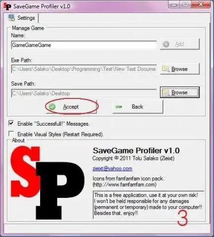 Unduh alat web atau aplikasi web SaveGame Profiler