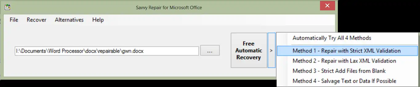 Загрузите веб-инструмент или веб-приложение Savvy Repair для Microsoft Office