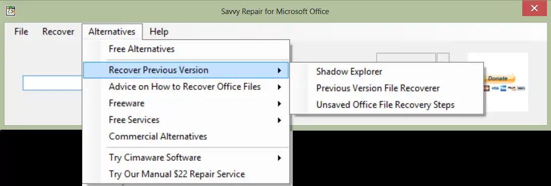 Tải xuống công cụ web hoặc ứng dụng web Savvy Repair cho Microsoft Office