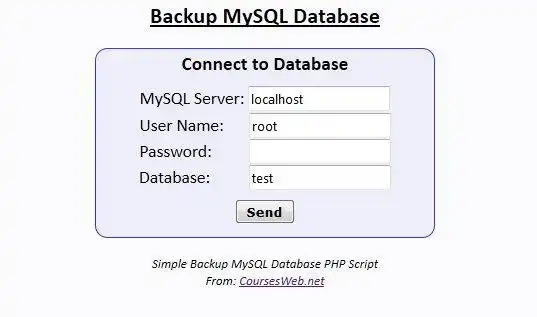 Download web tool or web app SBMD - Backup MySQL Database
