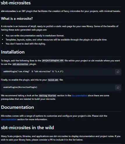 下载网络工具或网络应用程序 sbt-microsites