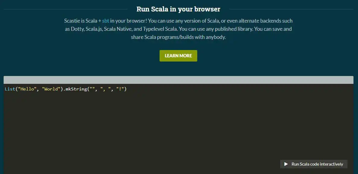 Web aracını veya web uygulamasını indirin Scala 2