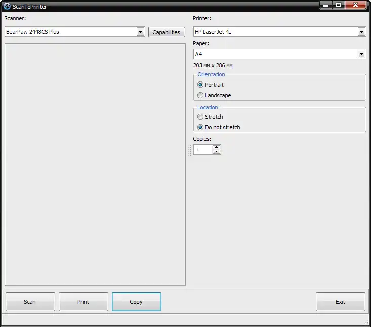 Download web tool or web app ScanToPrinter