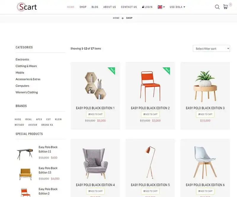 Unduh alat web atau aplikasi web SCart - eCommerce situs web laravel gratis