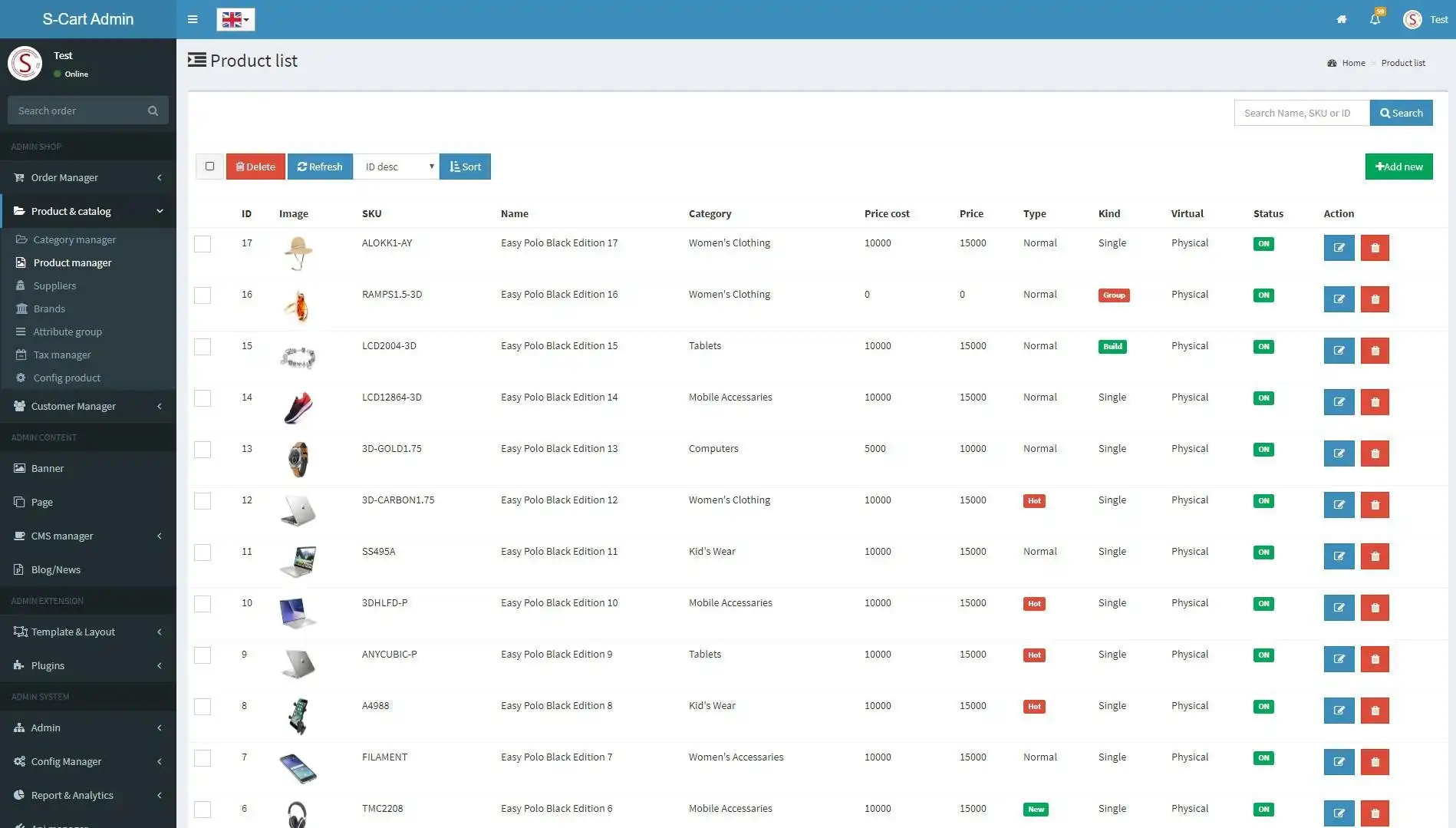 Laden Sie das Web-Tool oder die Web-App herunter SCart - Kostenlose laravel-Website eCommerce