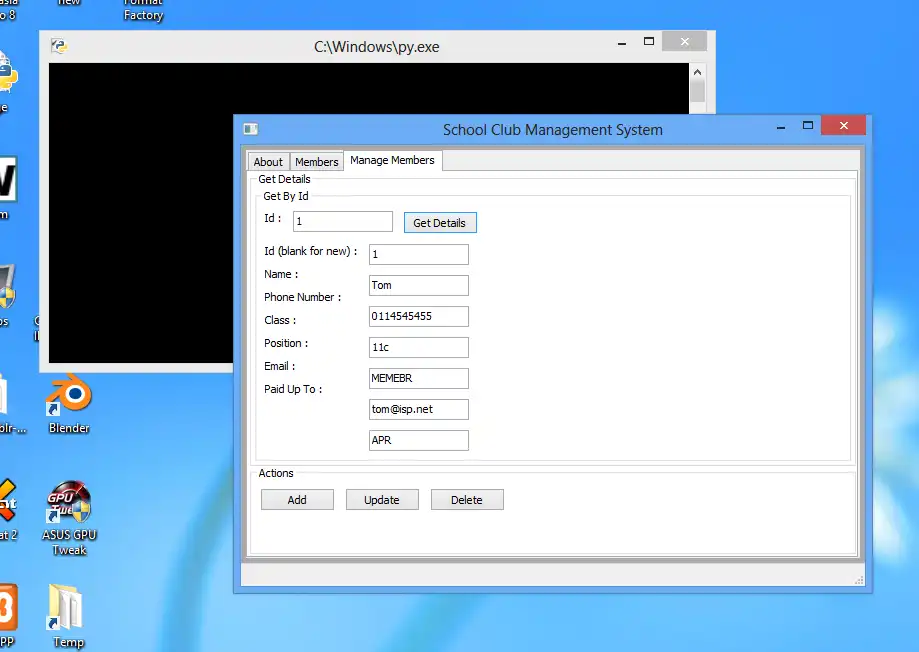 Download web tool or web app School Club Management System