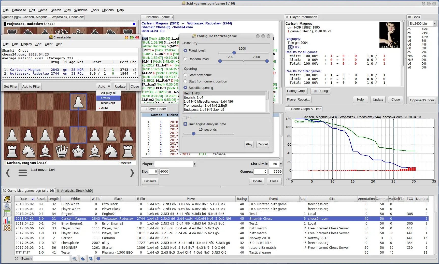 Download web tool or web app Scid to run in Windows online over Linux online