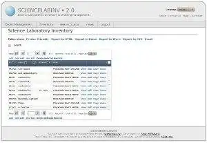Загрузите веб-инструмент или веб-приложение Science Lab Inventory Order Management