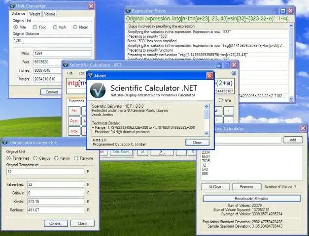 ดาวน์โหลดเครื่องมือเว็บหรือเว็บแอปเครื่องคิดเลขวิทยาศาสตร์ .NET