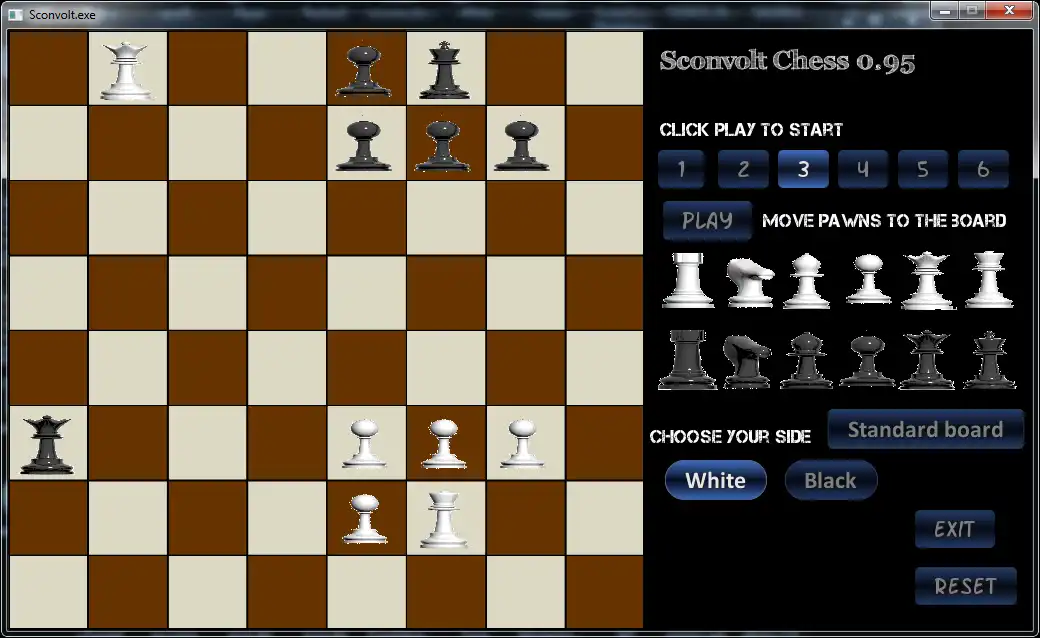 הורד את כלי האינטרנט או אפליקציית האינטרנט Sconvolt chess כדי לרוץ בלינוקס באופן מקוון