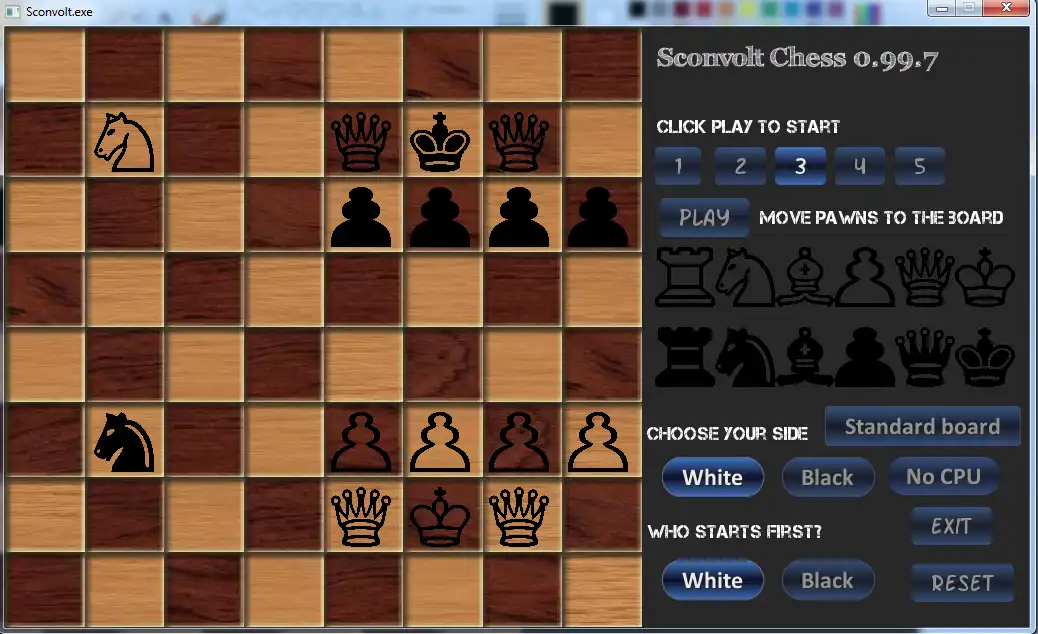 ഓൺലൈനിൽ Linux-ൽ പ്രവർത്തിക്കാൻ വെബ് ടൂൾ അല്ലെങ്കിൽ വെബ് ആപ്പ് Sconvolt chess ഡൗൺലോഡ് ചെയ്യുക