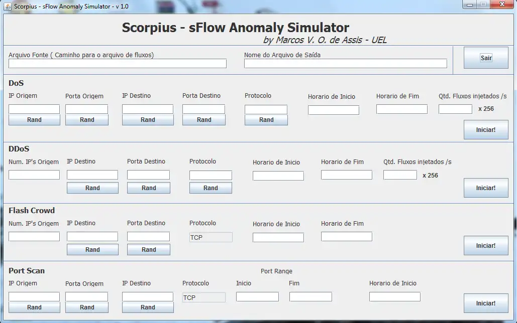Download web tool or web app Scorpius - sFlow Anomaly Simulator