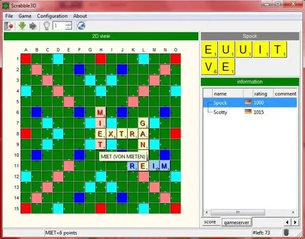 הורד כלי אינטרנט או אפליקציית אינטרנט Scrabble3D