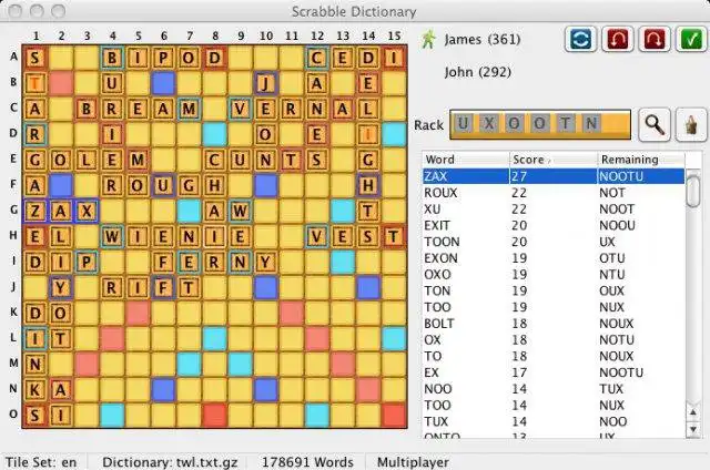 قم بتنزيل أداة الويب أو تطبيق الويب Scrabble Dictionary للتشغيل في Windows عبر الإنترنت عبر Linux عبر الإنترنت