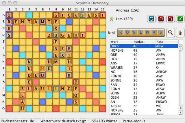 Baixe a ferramenta da web ou o aplicativo da web Scrabble Dictionary para rodar no Windows online no Linux online