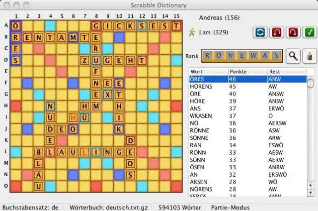 Téléchargez l'outil Web ou l'application Web Scrabble Dictionary pour l'exécuter sous Windows en ligne sur Linux en ligne