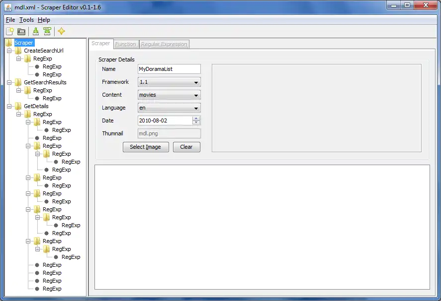 Download web tool or web app ScraperEdit for XBMC