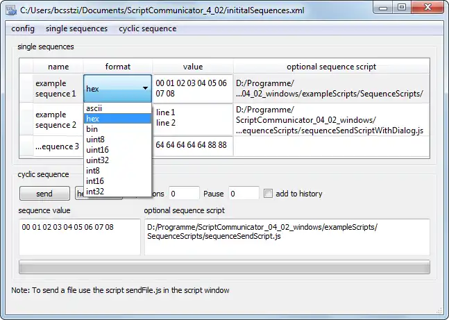 Télécharger l'outil Web ou l'application Web ScriptCommunicator / terminal série