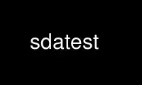 Run sdatest in OnWorks free hosting provider over Ubuntu Online, Fedora Online, Windows online emulator or MAC OS online emulator