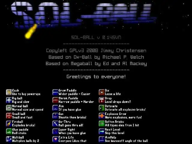 Download web tool or web app SDL-Ball to run in Linux online