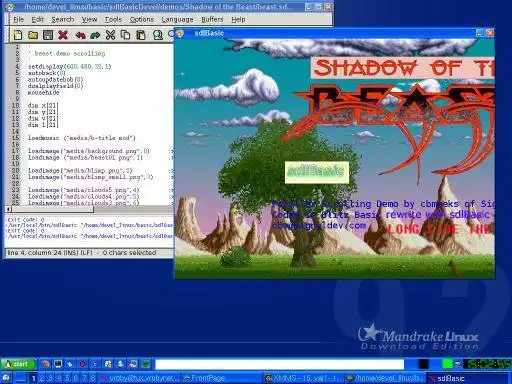 Download web tool or web app sdlBasic to run in Linux online