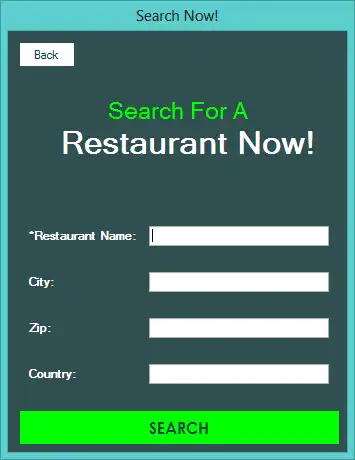 Download web tool or web app Search Restaurant Application