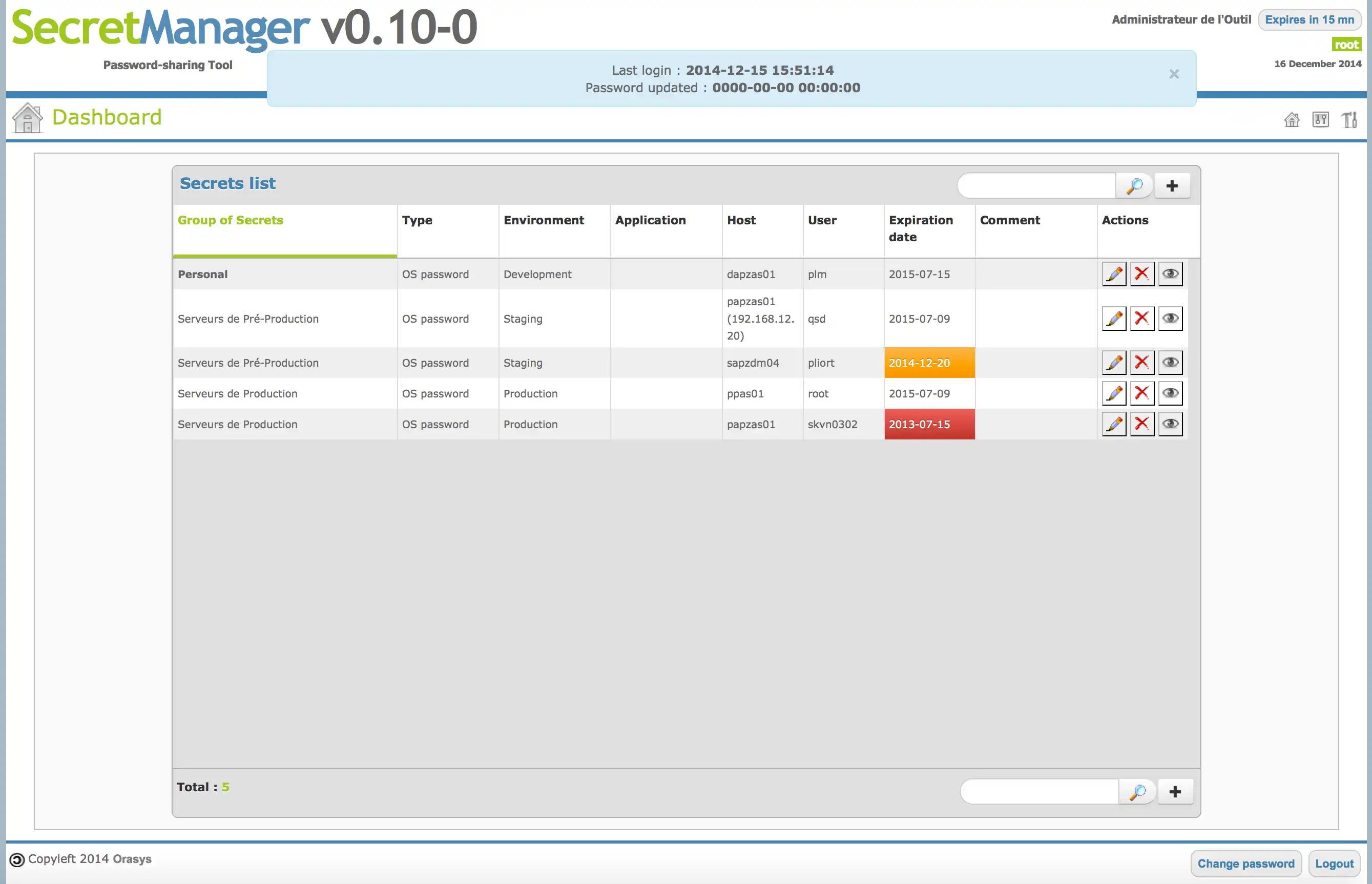 Télécharger l'outil Web ou l'application Web SecretManager