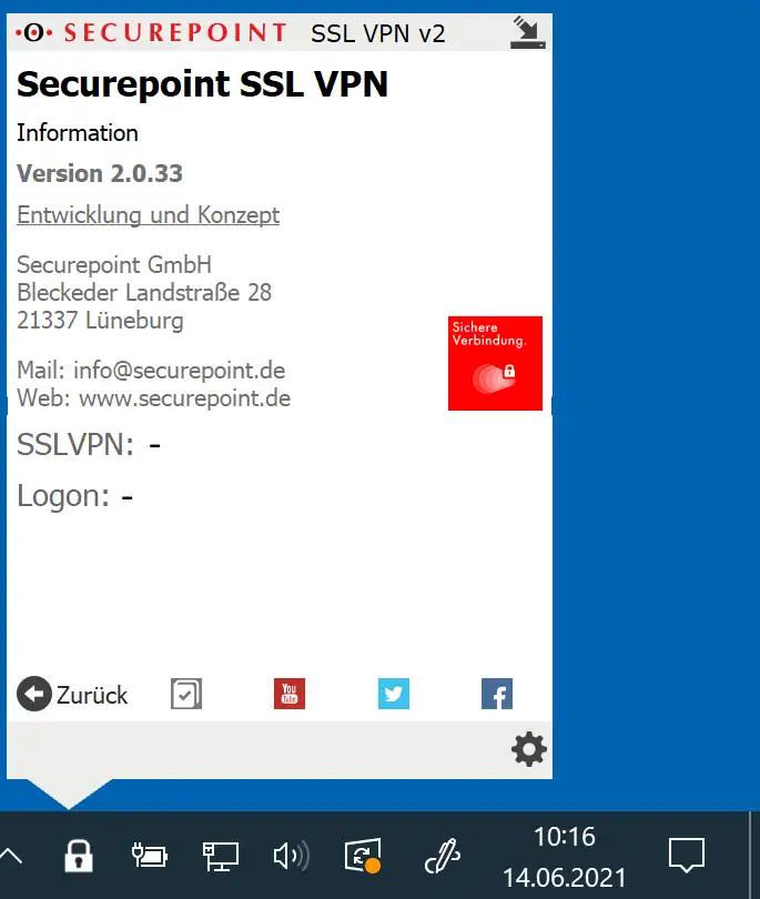 Pobierz narzędzie internetowe lub aplikację internetową Securepoint SSL VPN Client