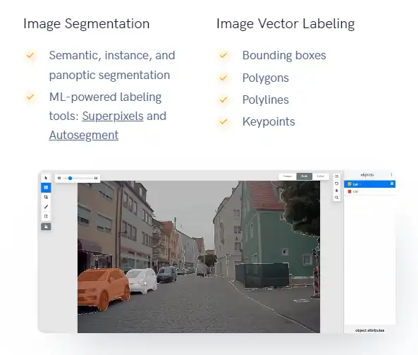 Web ツールまたは Web アプリ Segments.ai をダウンロード