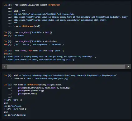 Download web tool or web app Selectolax