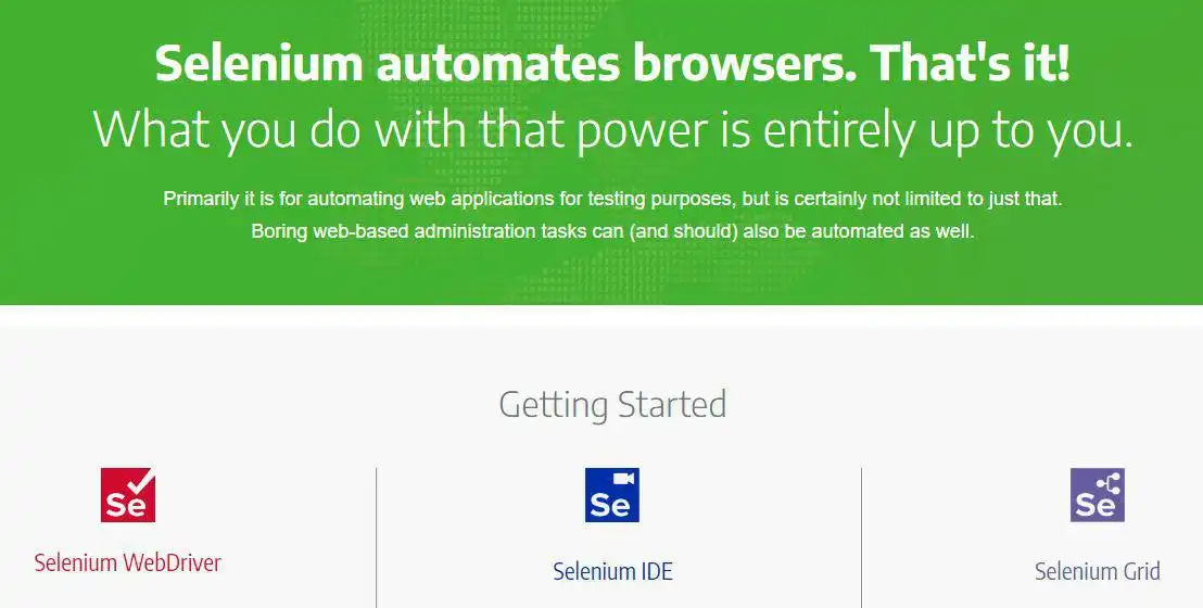 Download web tool or web app Selenium