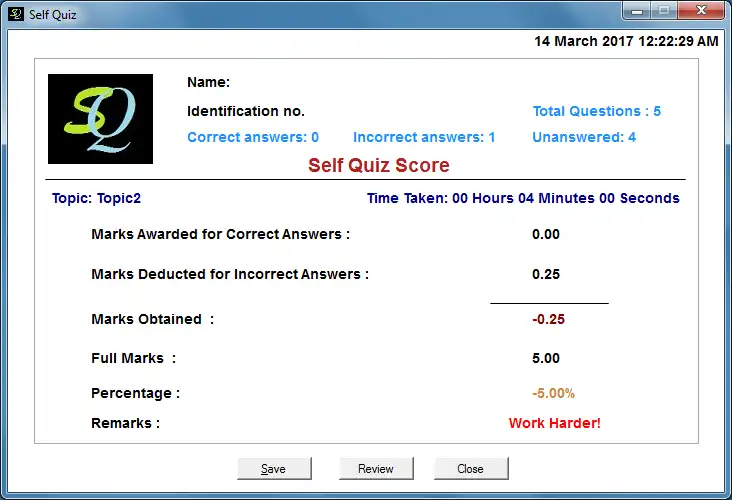 Download web tool or web app Self Quiz v 0.0.3