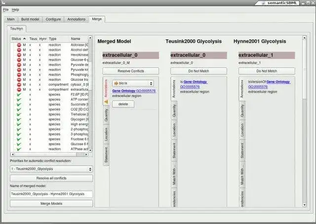 Download web tool or web app semanticSBML